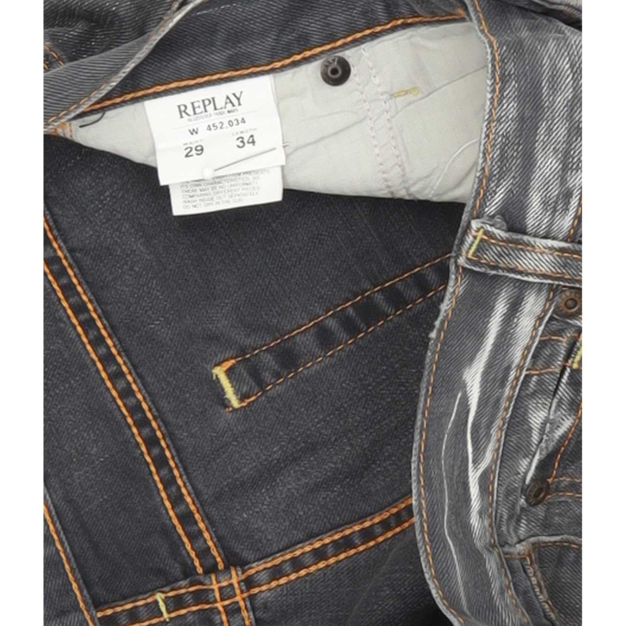 Replay Women Grey Straight Regular Jeans W29 L34