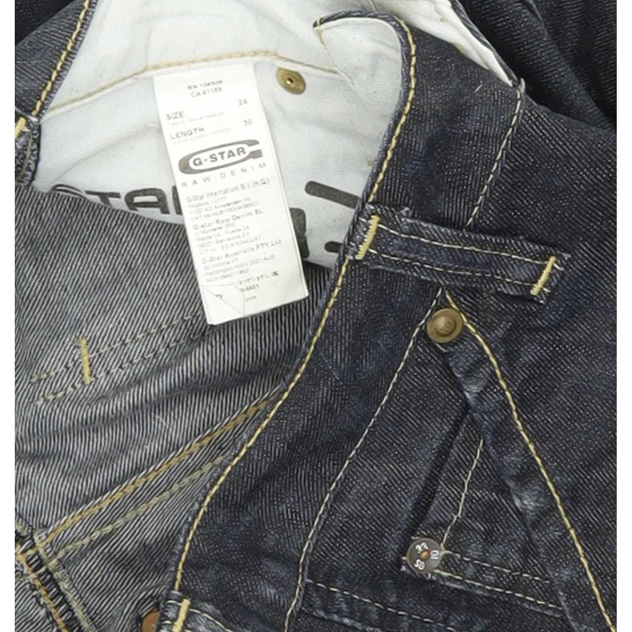G-Star Elwood Heritage Women Blue Skinny Slim Jeans W24 L28