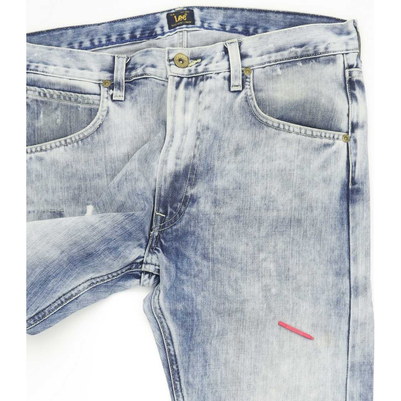 Lee Cash Men Blue Straight Slim Jeans W31 L34