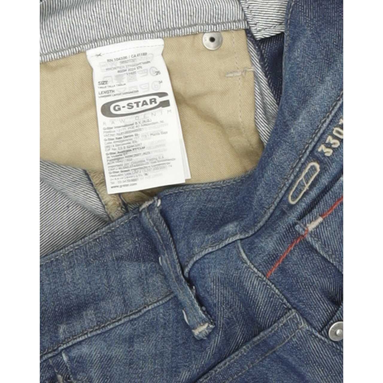G-Star Frontier Women Blue Straight Regular Stretch Jeans W26 L34