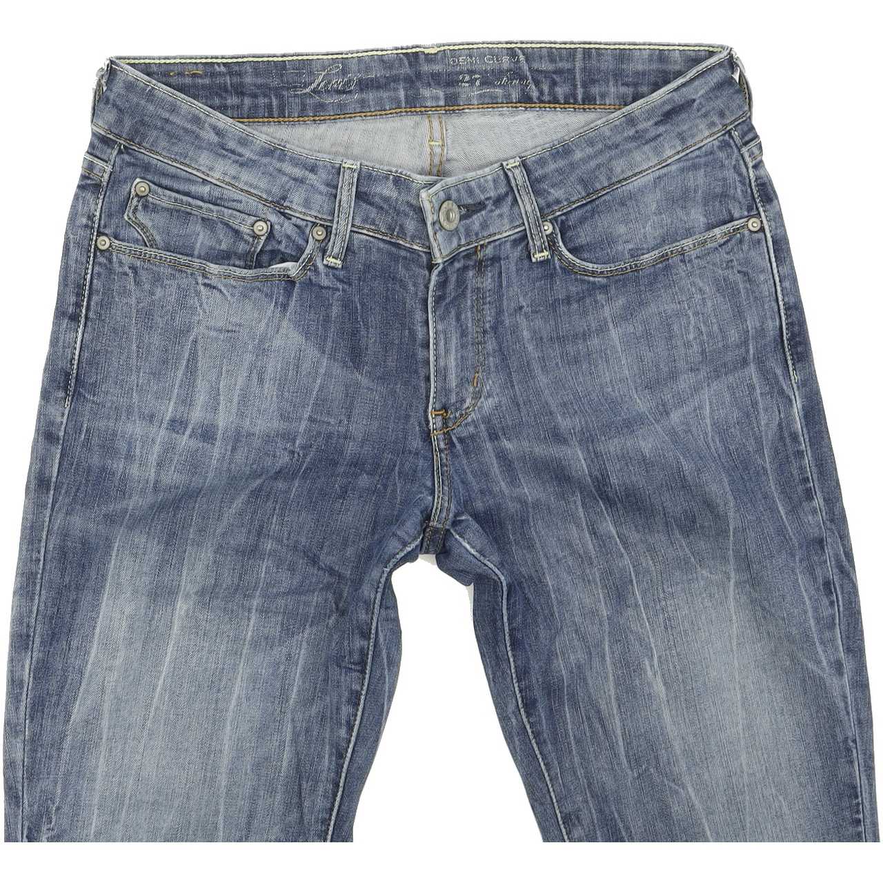 Levi's Demi Curve Women Blue Straight Regular Stretch Jeans W27 L32