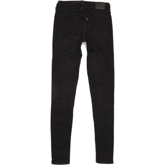 Levi's 710 Women Black Skinny Slim Stretch Jeans W27 L31