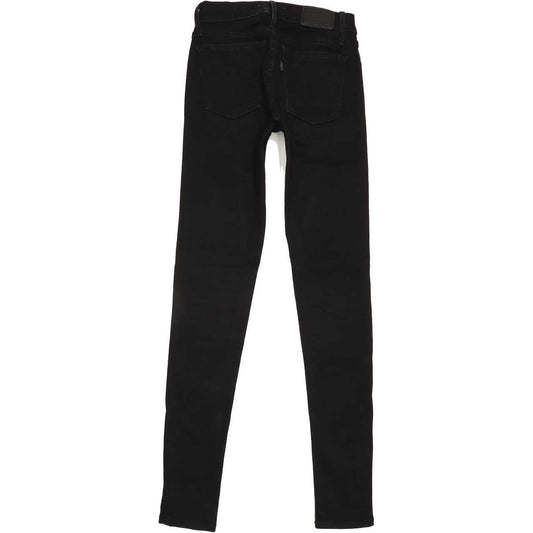 Levi's 710 Women Black Skinny Slim Stretch Jeans W25 L30