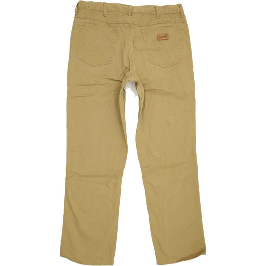 Wrangler Men Beige Straight Regular Jeans W35 L31