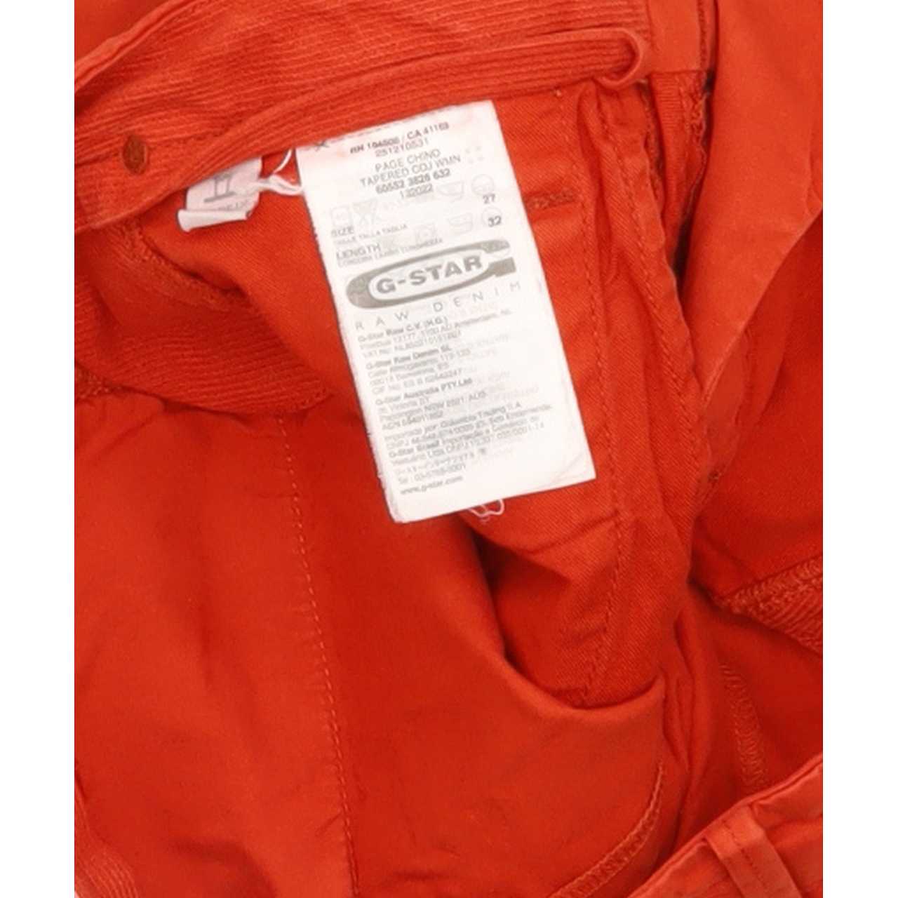 G-Star Page Women Red Tapered Regular Chino Jeans W27 L32