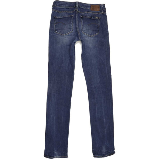 G-Star 3301 Contour Women Blue Straight Regular Jeans W28 L32