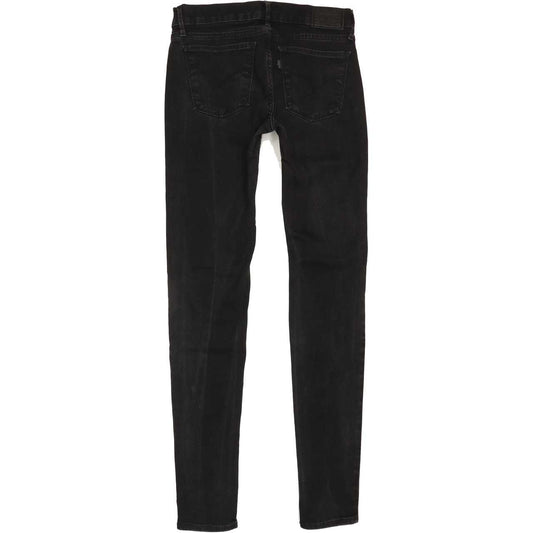 Levi's 710 Women Black Skinny Slim Stretch Jeans W28 L31