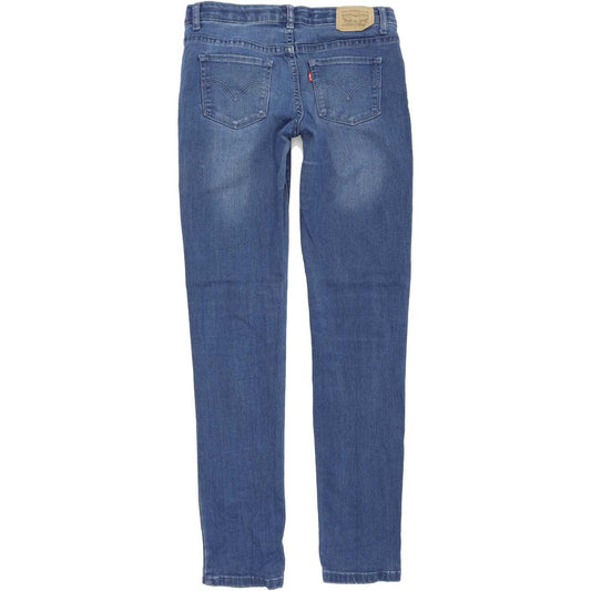 Levi's 711 Kids Women Blue Skinny Slim Stretch Jeans W26 L29