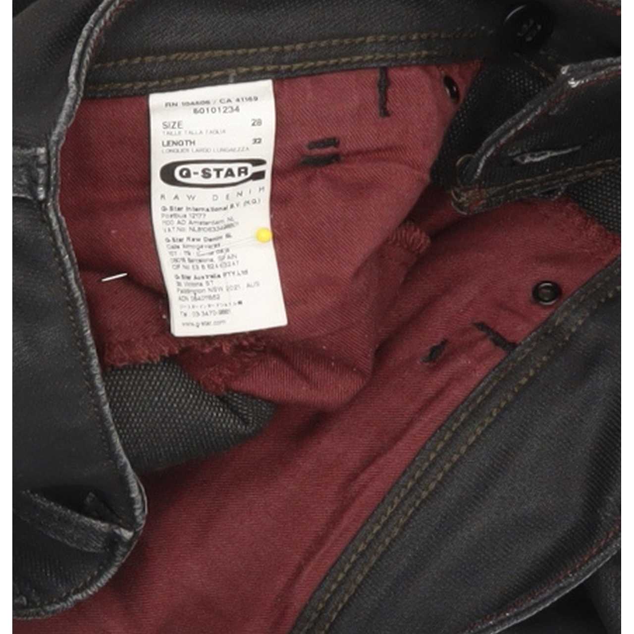 G-Star Berlin Women Black Straight Slim Stretch Jeans W28 L32