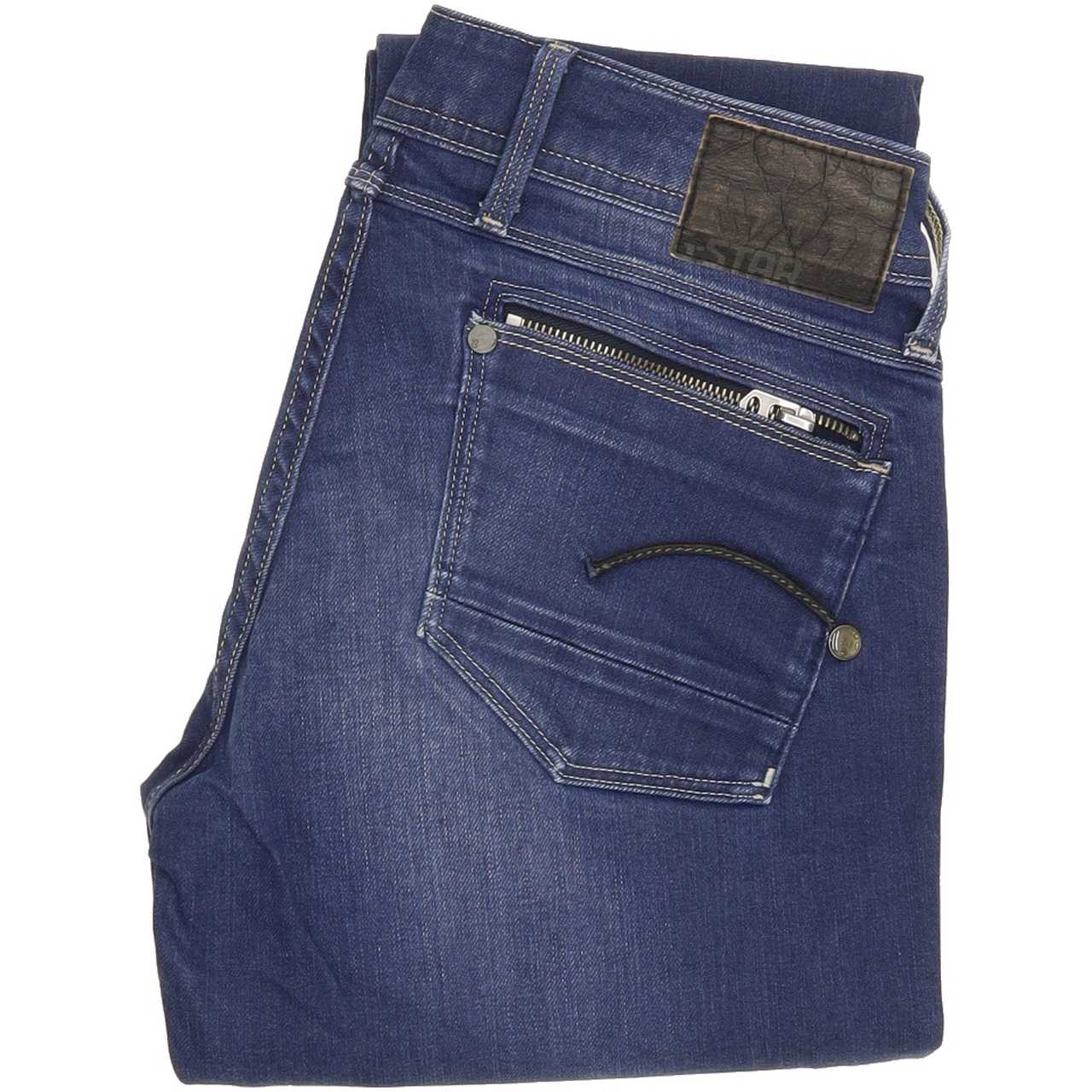 G-Star 5204 Women Blue Straight Slim Jeans W28 L32