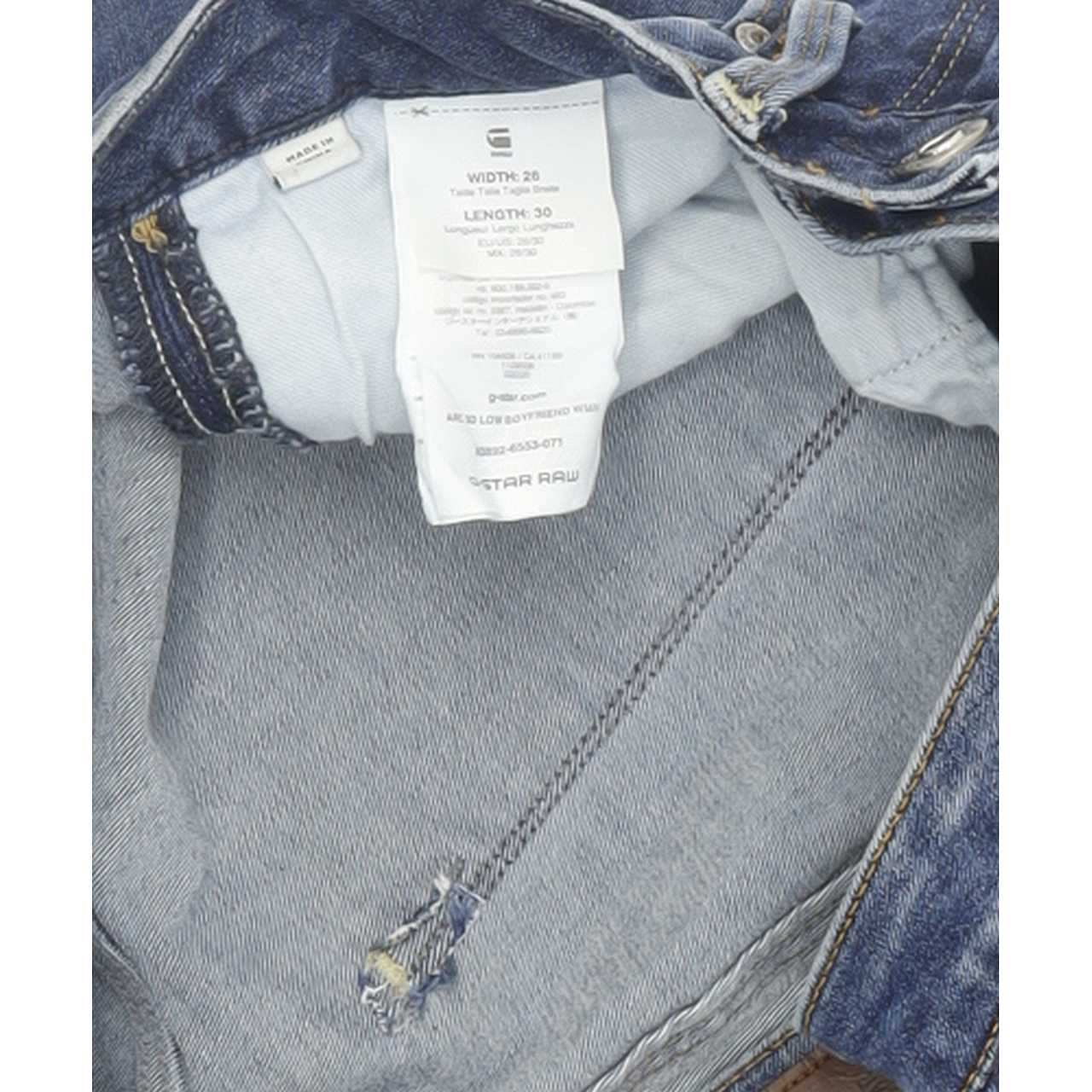 G-Star Arc 3D Women Blue Tapered Regular Boyfriend Stretch Jeans W26 L30
