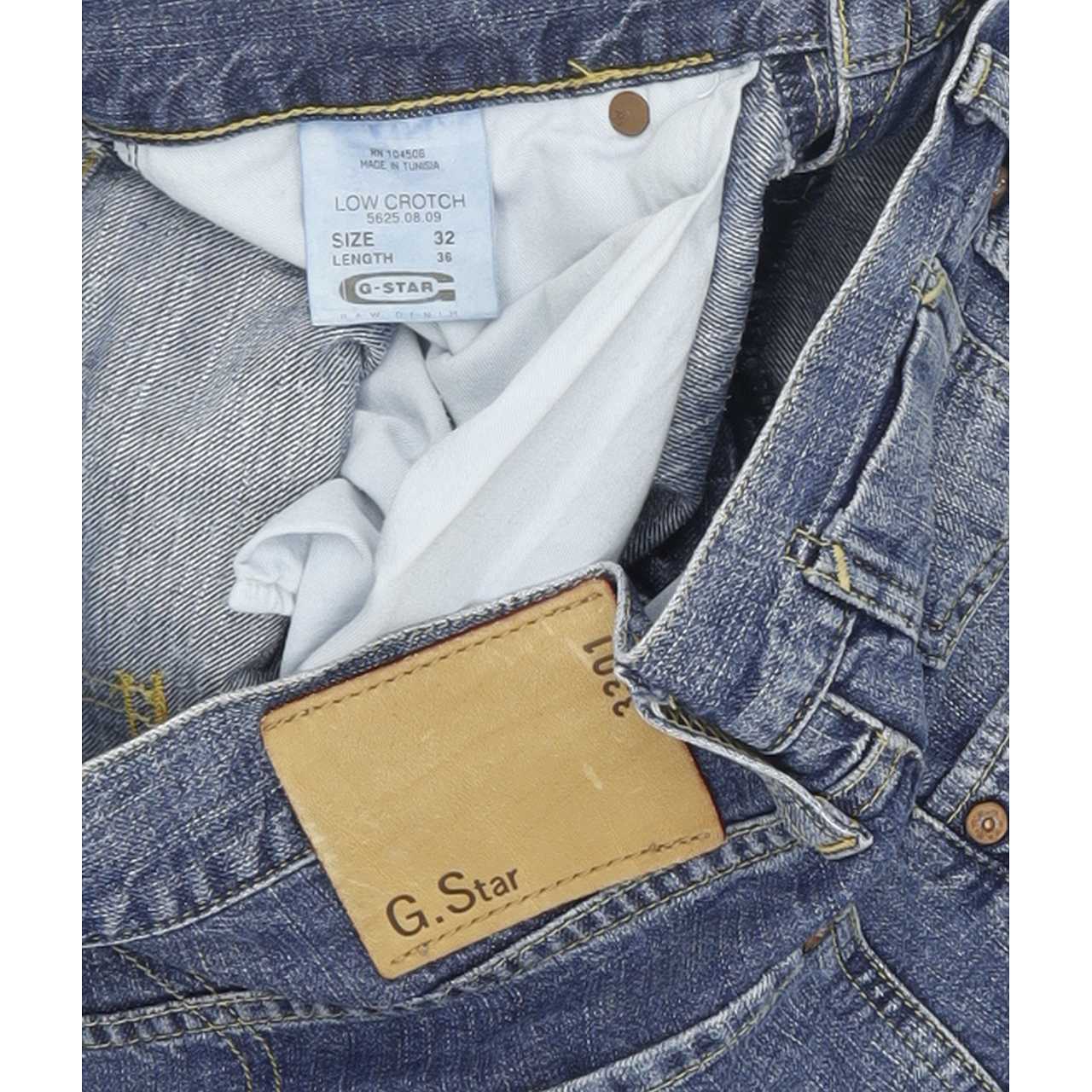 G-Star Low Crotch Men Blue Straight Regular Jeans W32 L35