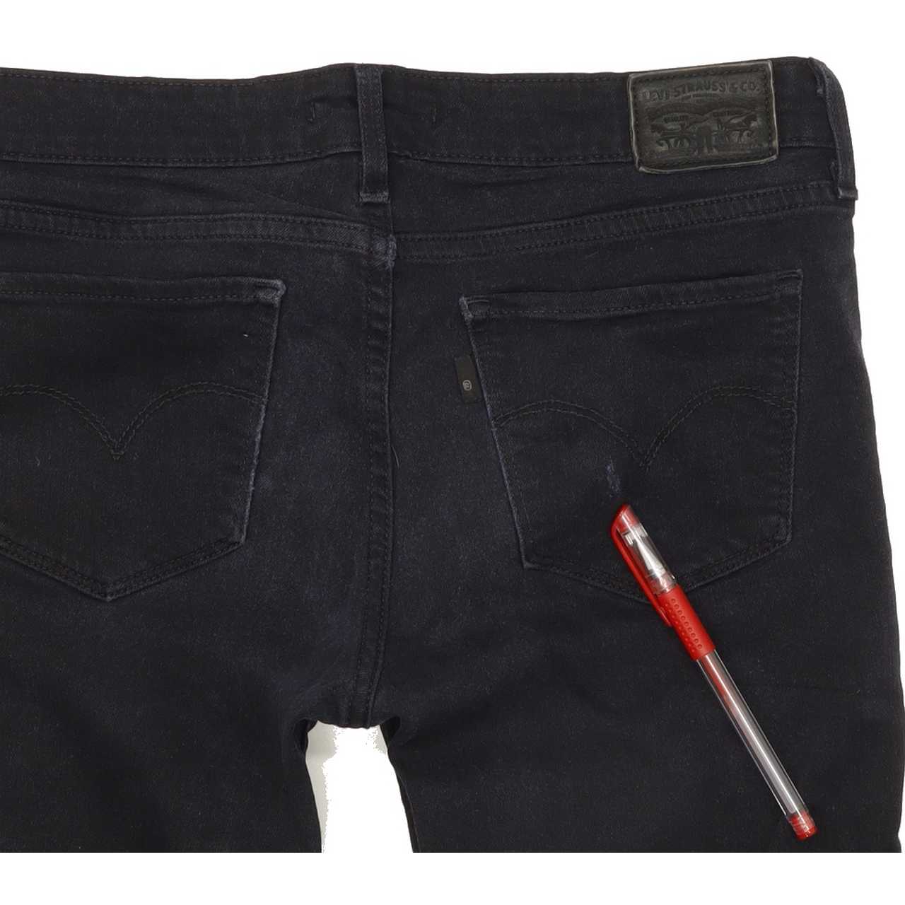 Levi's 711 Women Black Skinny Regular Stretch Jeans W28 L30
