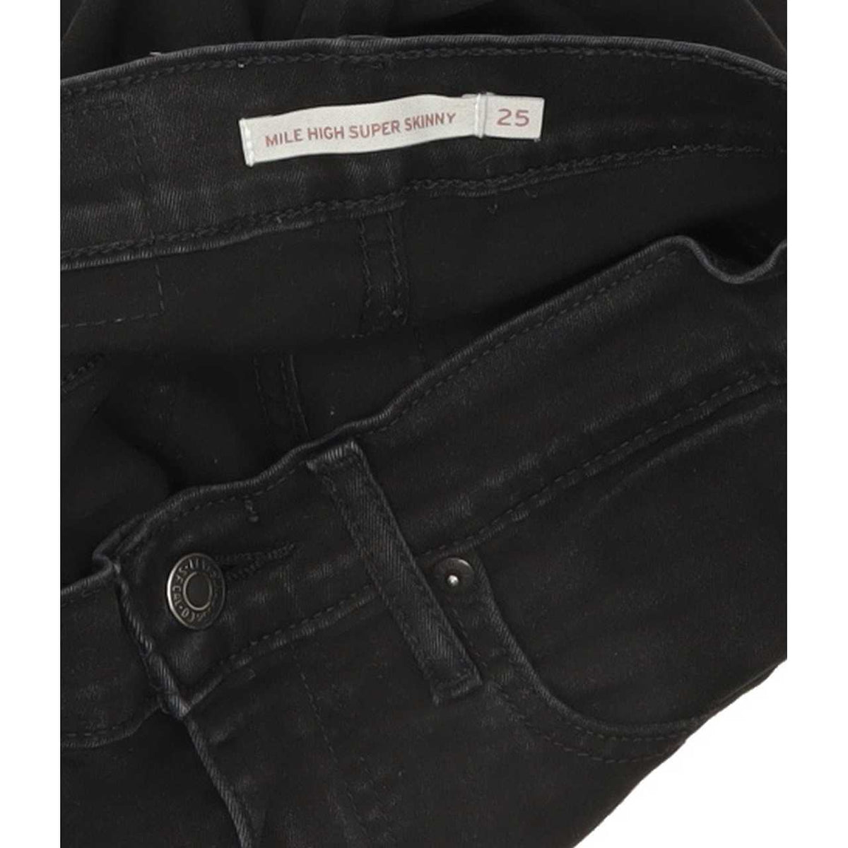 Levi's Mile High Rise Women Black Skinny Jeans W25 L25
