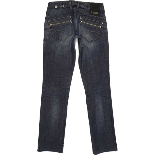 G-Star 3301 Women Blue Straight Slim Stretch Jeans W28 L30