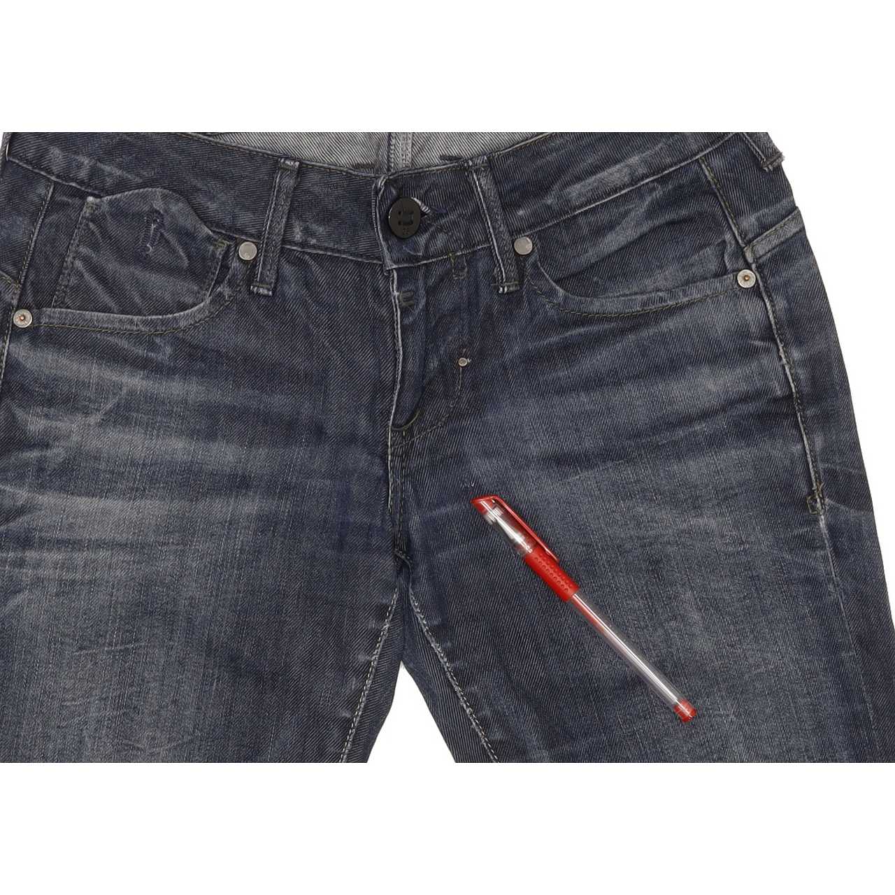 G-Star 3301 Women Blue Straight Slim Stretch Jeans W28 L30