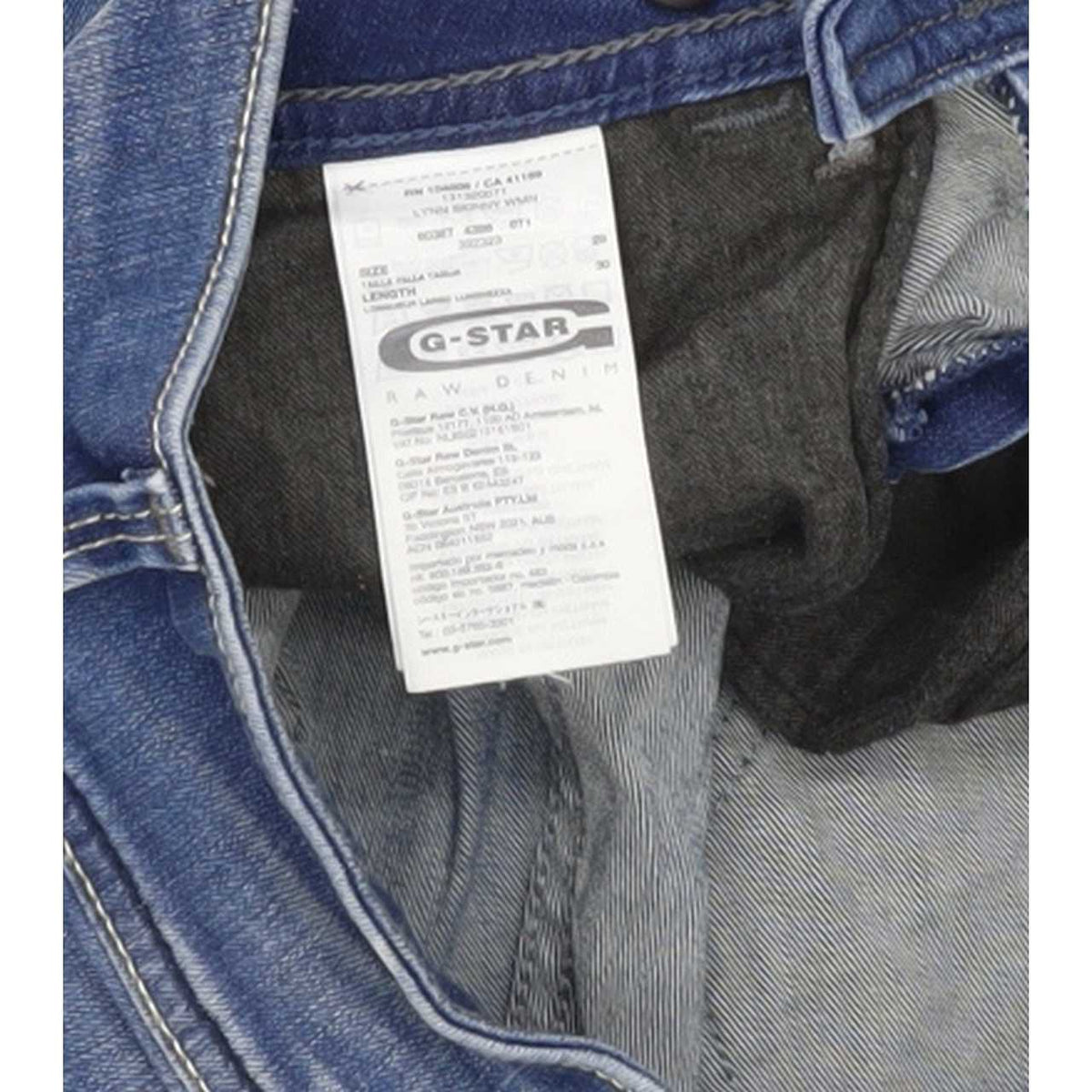 G-Star Lynn Women Blue Skinny Slim Stretch Jeans W28 L31
