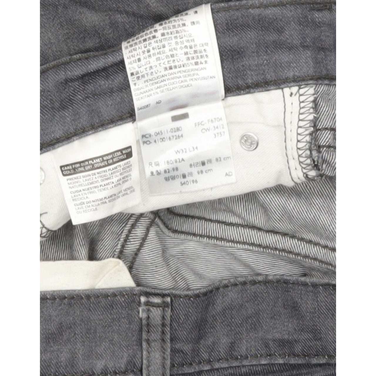 Levi's 511 Men Grey Straight Slim Stretch Jeans W32 L33