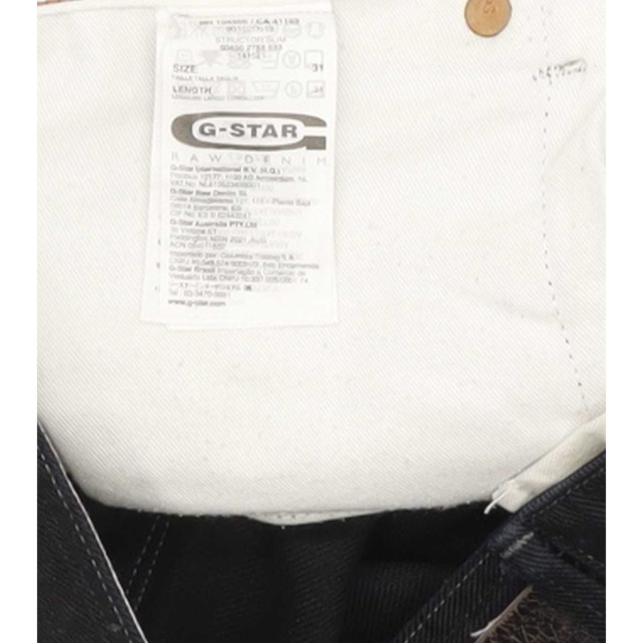 G-Star Structor Women Black Straight Slim Jeans W31 L34