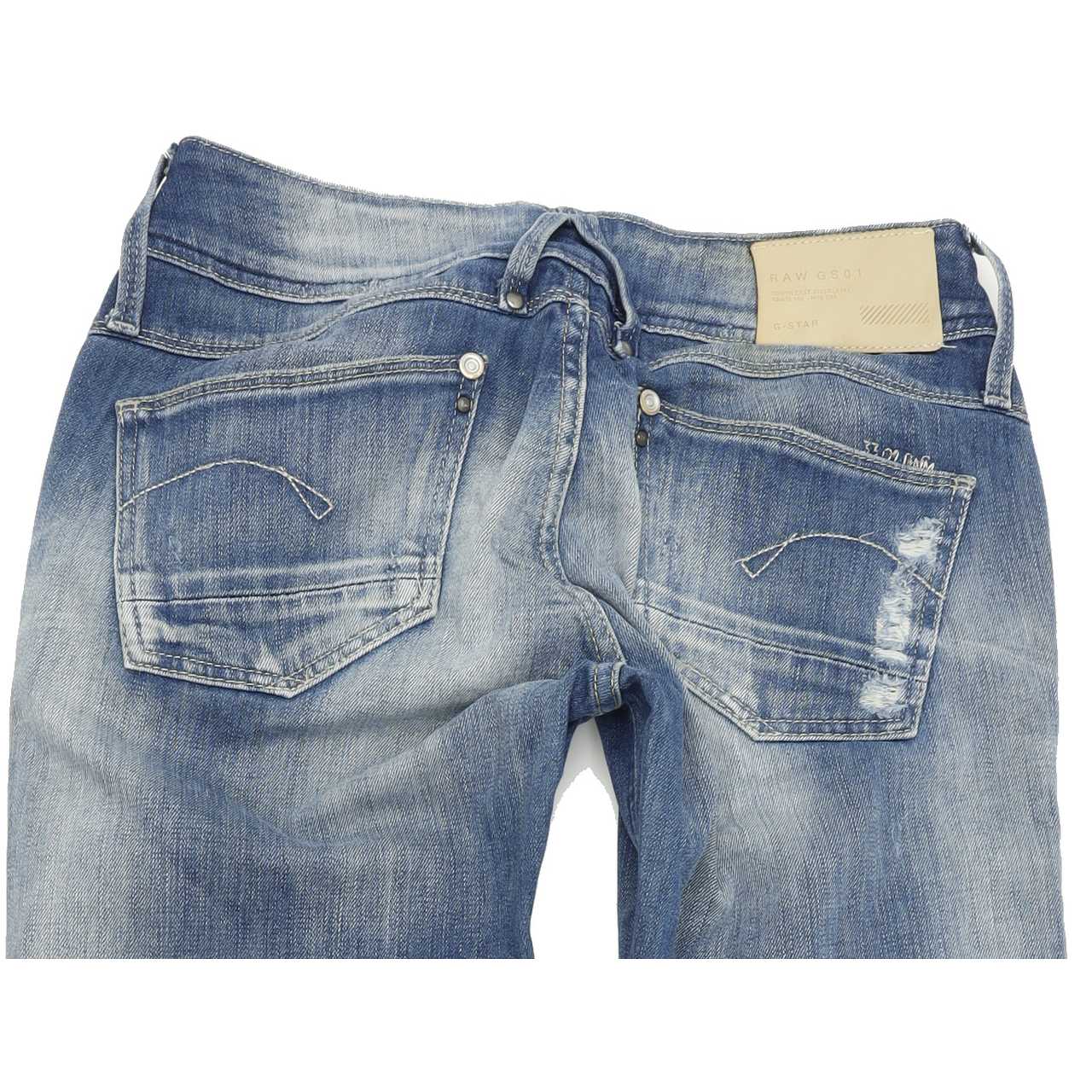 G-Star Women Blue Tapered Slim Stretch Jeans W27 L34