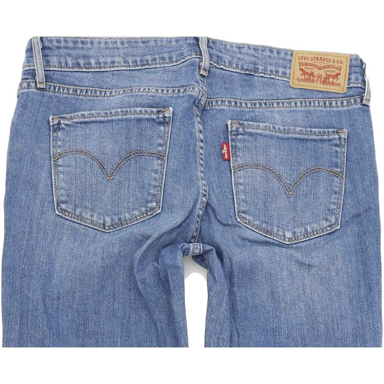 Levi's 711 Women Blue Skinny Slim Stretch Jeans W28 L30