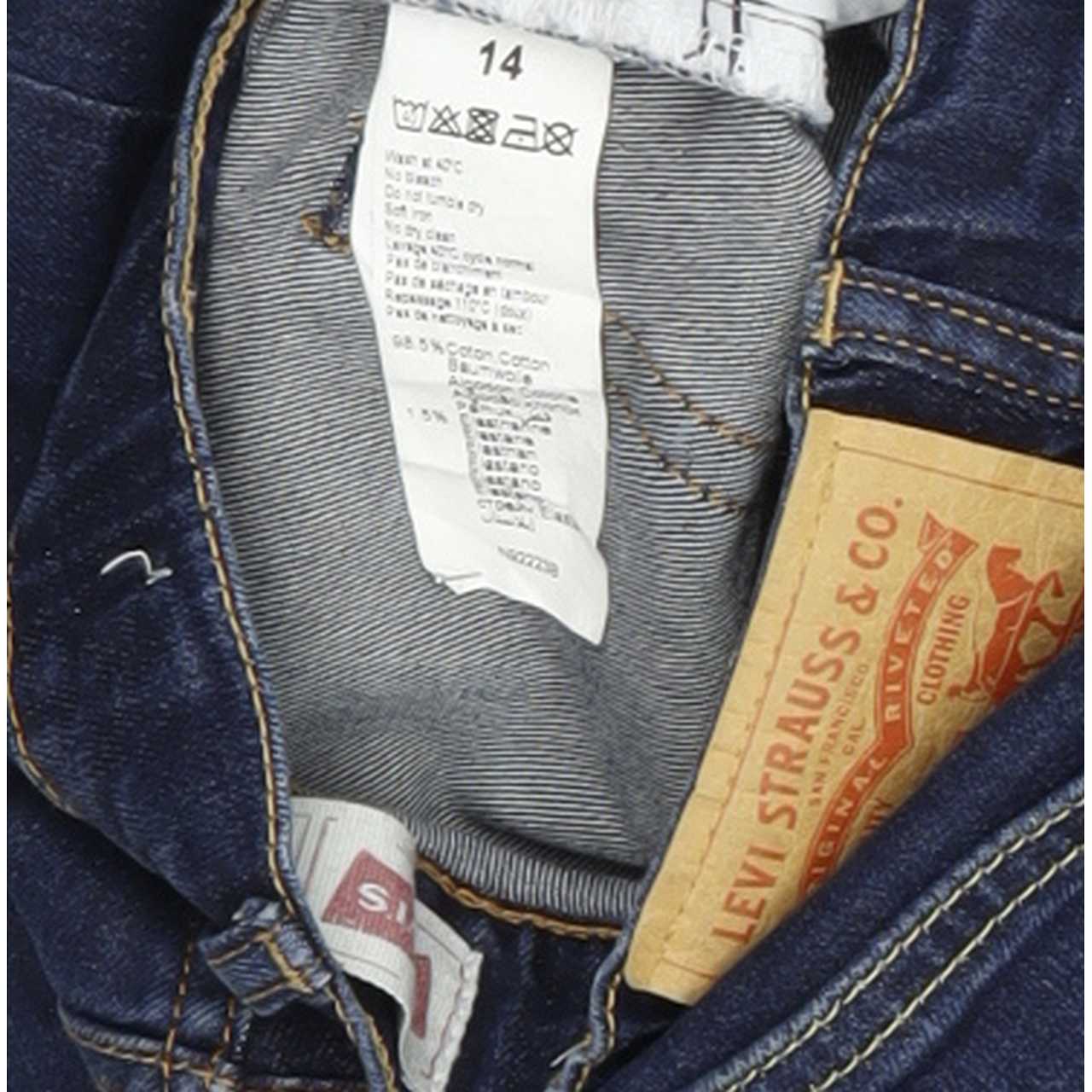 Levi's 510 Kids Men Blue Skinny Slim Stretch Jeans W24 L28