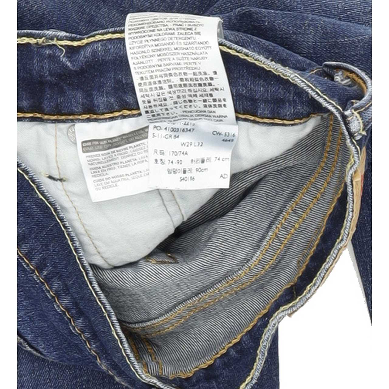 Levi's 511 Men Blue Straight Slim Stretch Jeans W29 L32