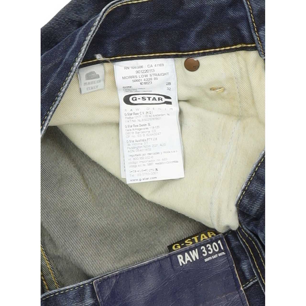 G-Star Morris Men Blue Straight Regular Jeans W28 L32