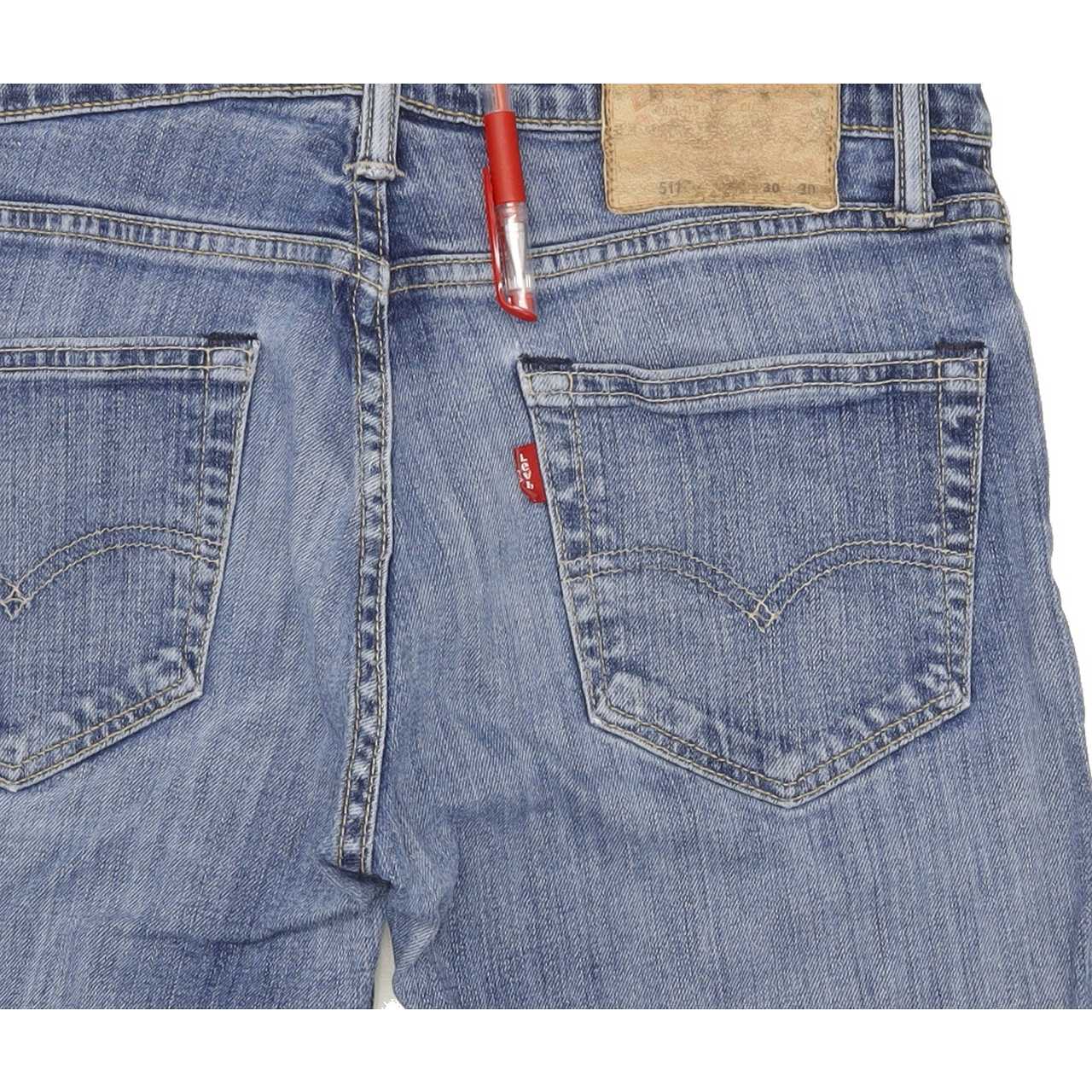 Levi's 511 Men Blue Straight Slim Stretch Jeans W30 L29