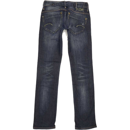 G-Star Midge Women Blue Straight Slim Stretch Jeans W28 L32