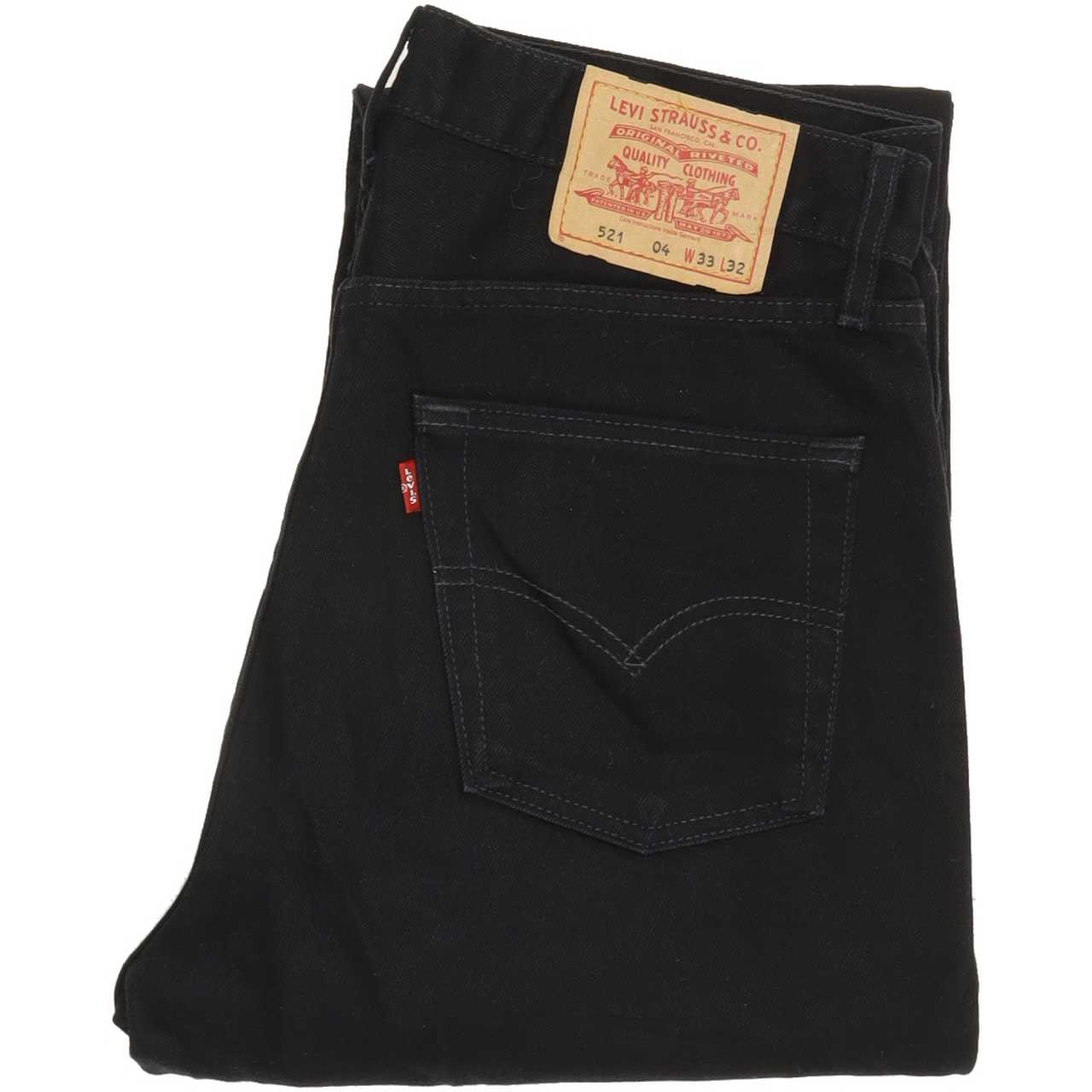 Levi's 521 Men Black Straight Regular Jeans W33 L31