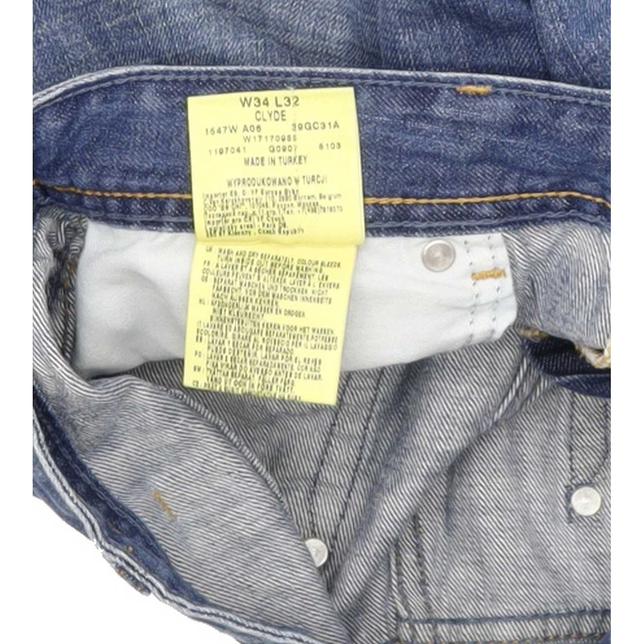 Wrangler Clyde Men Blue Straight Regular Jeans W34 L33