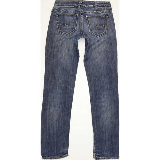 G-Star Core Women Blue Straight Slim Stretch Jeans W27 L30