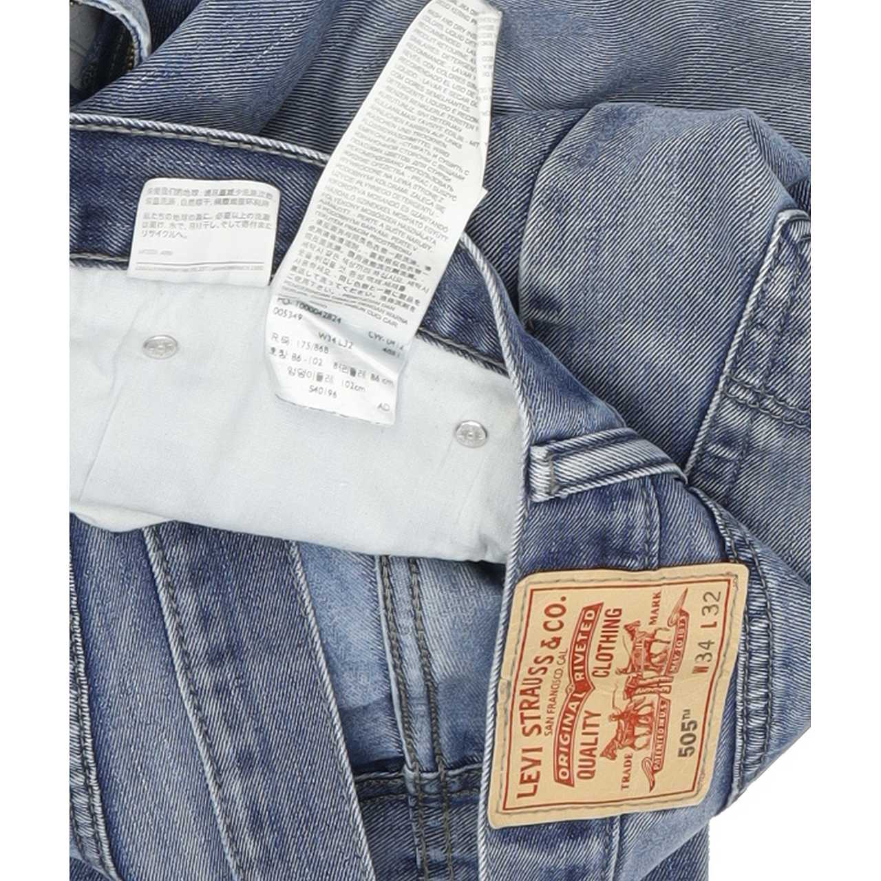 Levi's 505 Men Blue Straight Regular Jeans W34 L32