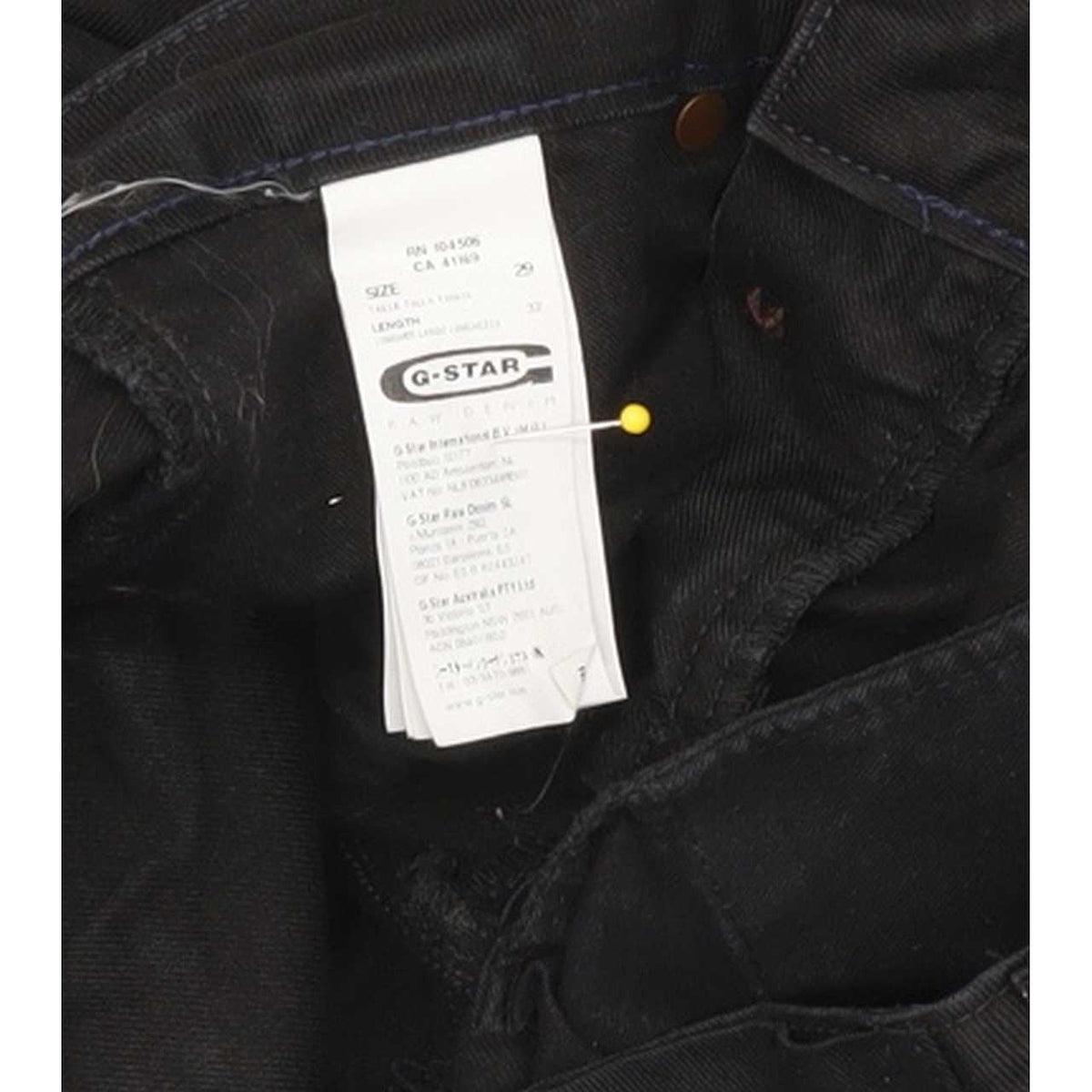 G-Star Corvet Women Black Straight Slim Stretch Jeans W29 L31