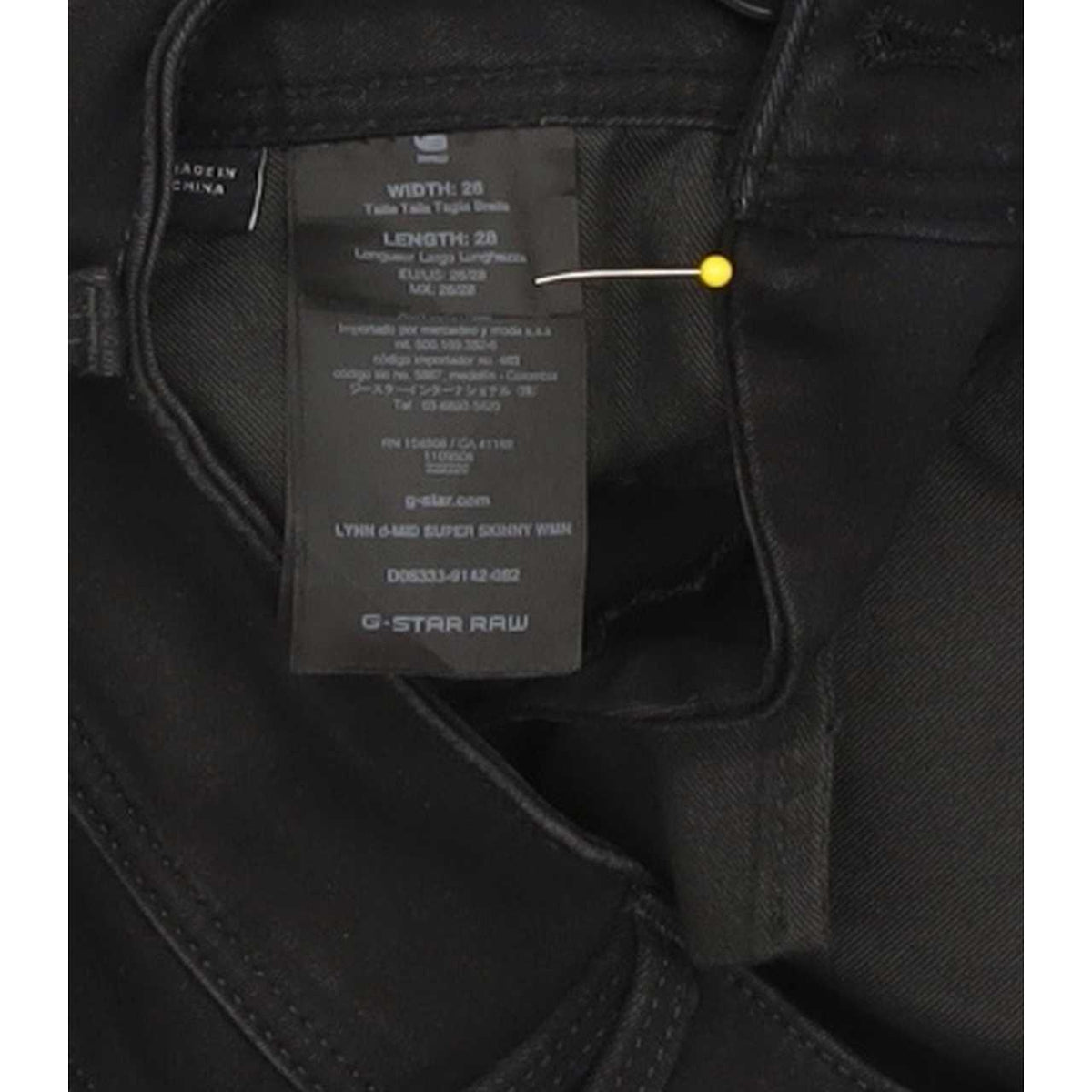 G-Star Lynn d-Mid Super Women Black Skinny Regular Jeans W26 L28