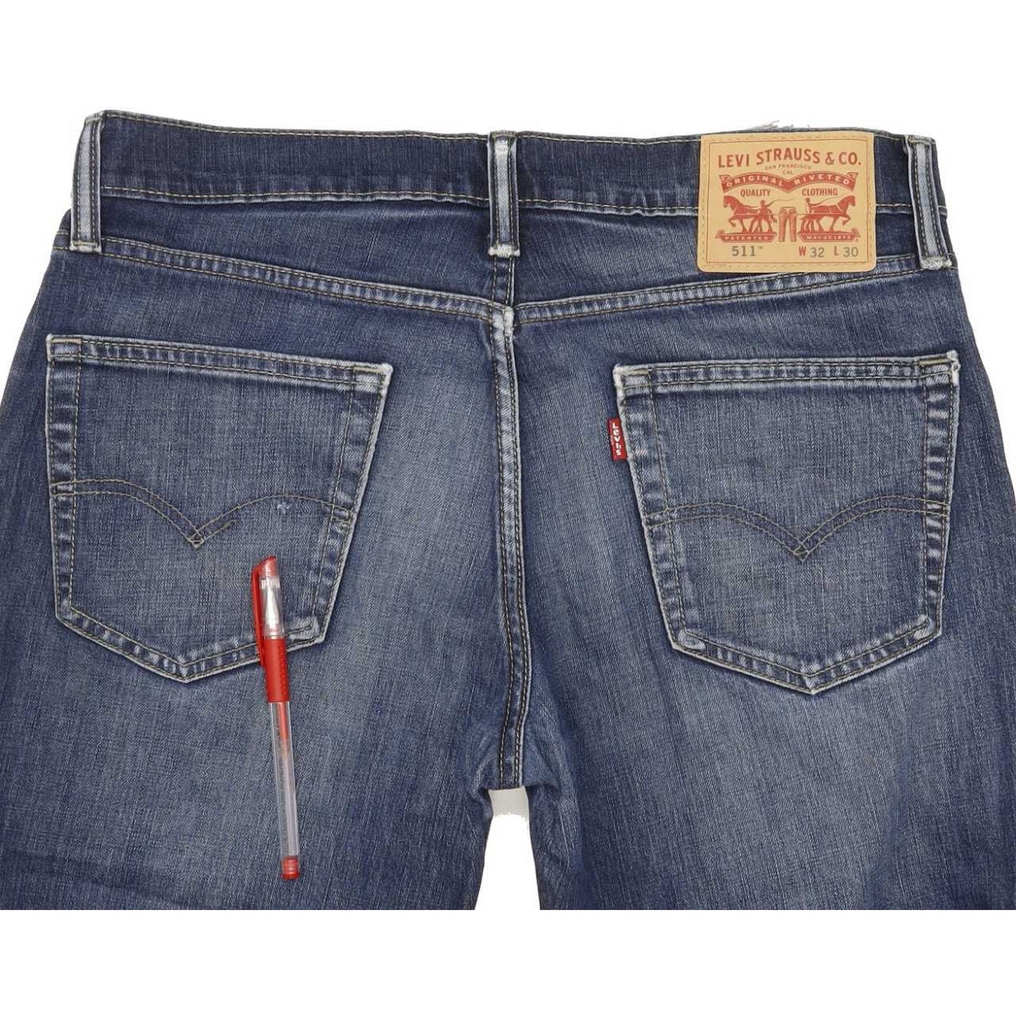Levi's 511 Men Blue Straight Slim Stretch Jeans W32 L30