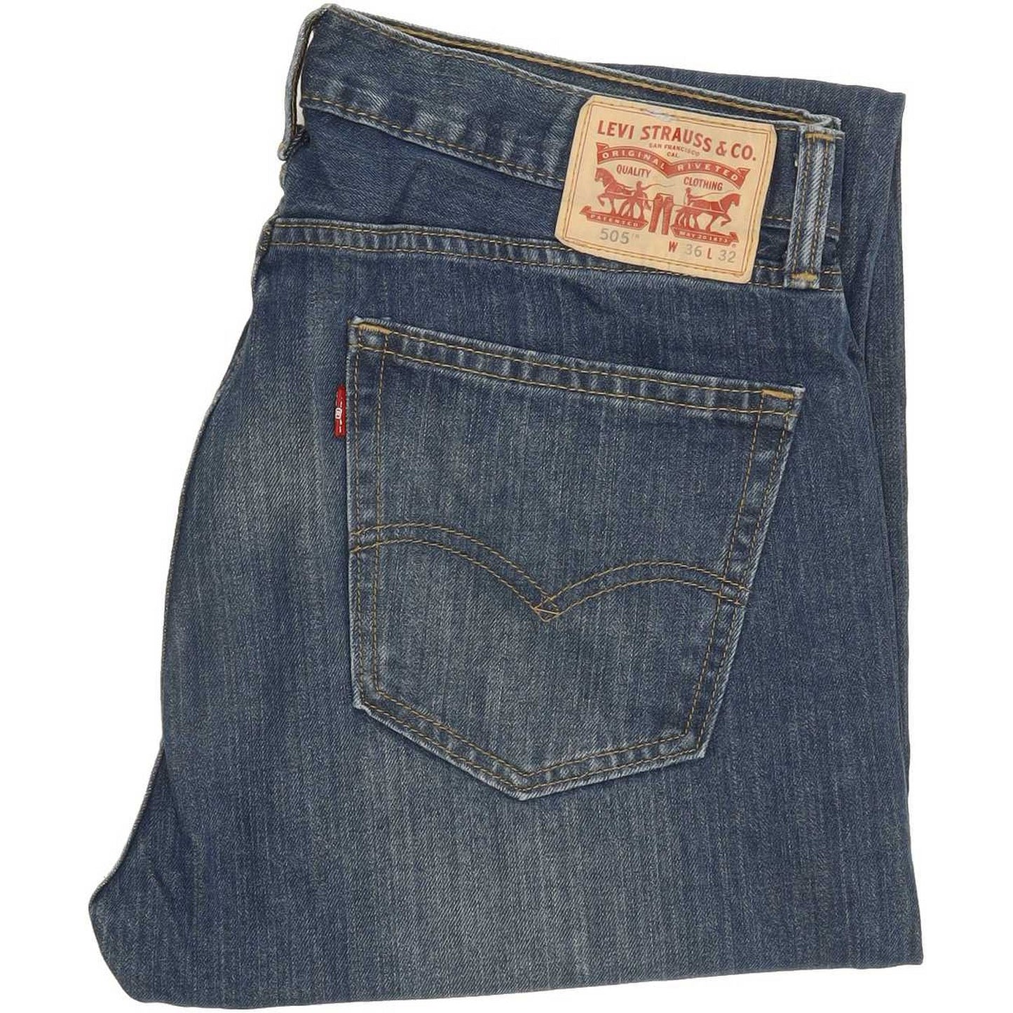 Levi's 505 Men Blue Straight Regular Jeans W36 L32