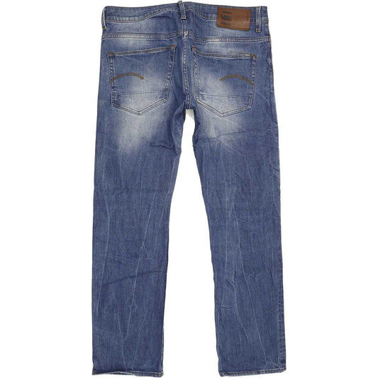G-Star 3301 Men Blue Straight Regular Stretch Jeans W33 L31
