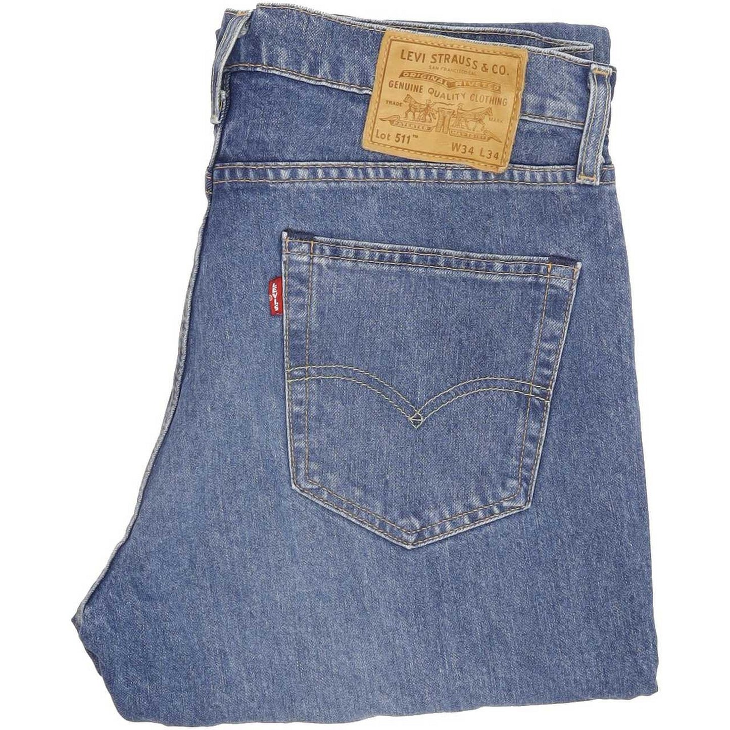 Levi's 511 Men Blue Straight Slim Jeans W34 L34