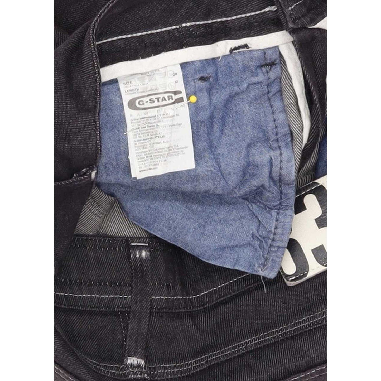 G-Star Saville Women Navy Straight Slim Stretch Jeans W28 L31