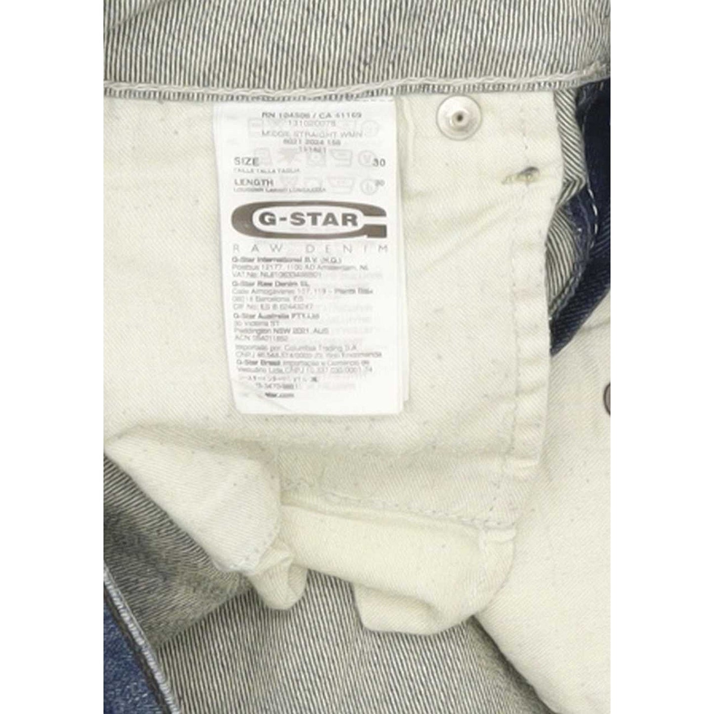 G-Star Midge Women Blue Straight Slim Stretch Jeans W30 L30