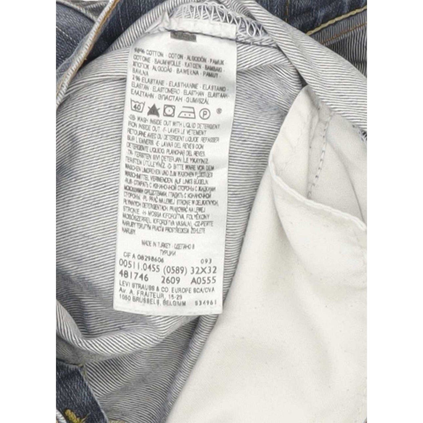 Levi's 511 Men Blue Straight Slim Stretch Jeans W32 L31