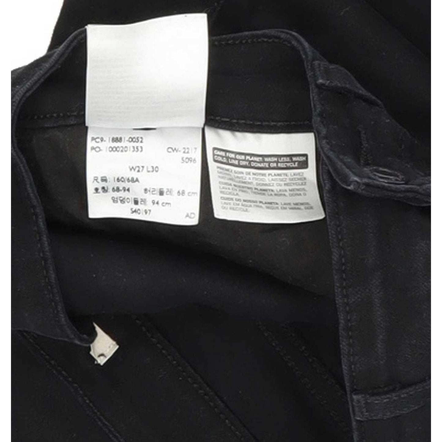 Levi's 711 Women Black Skinny Slim Stretch Jeans W27 L30