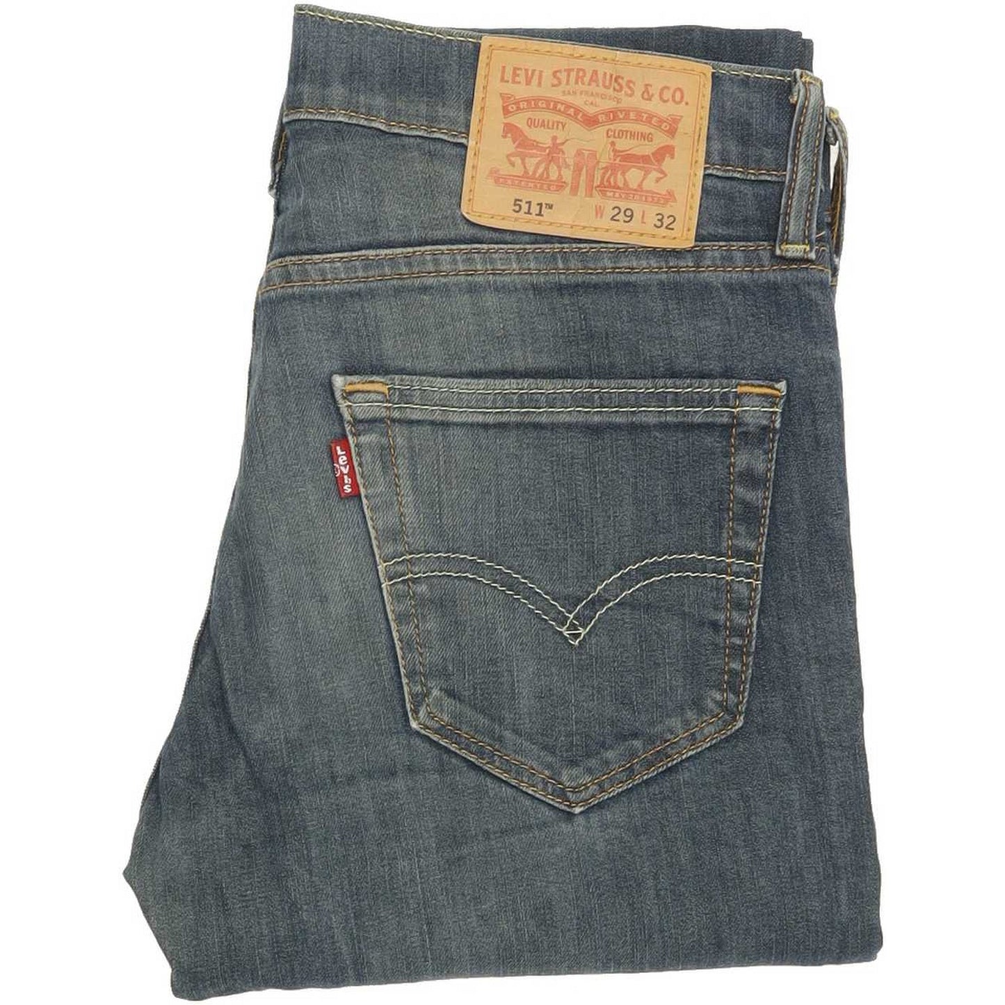 Levi's 511 Men Blue Straight Slim Stretch Jeans W29 L31