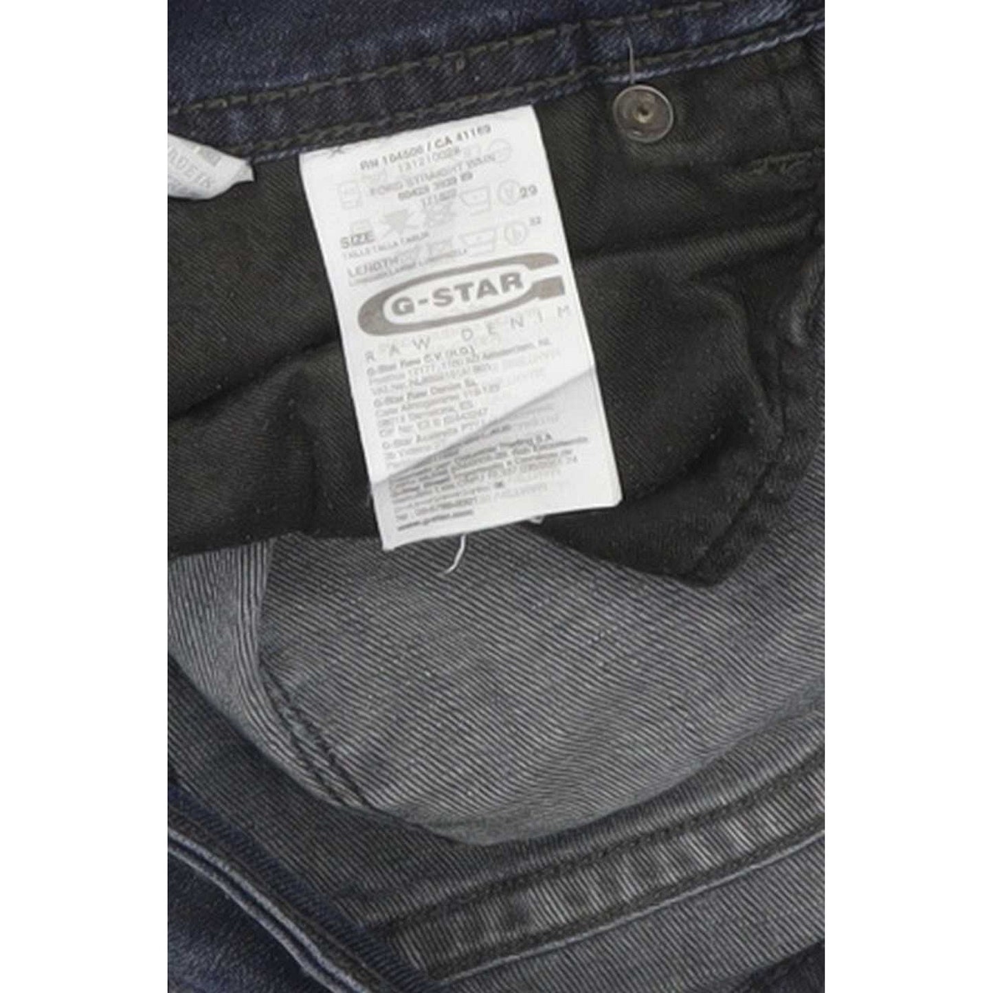 G-Star Ford Women Blue Straight Slim Stretch Jeans W29 L32