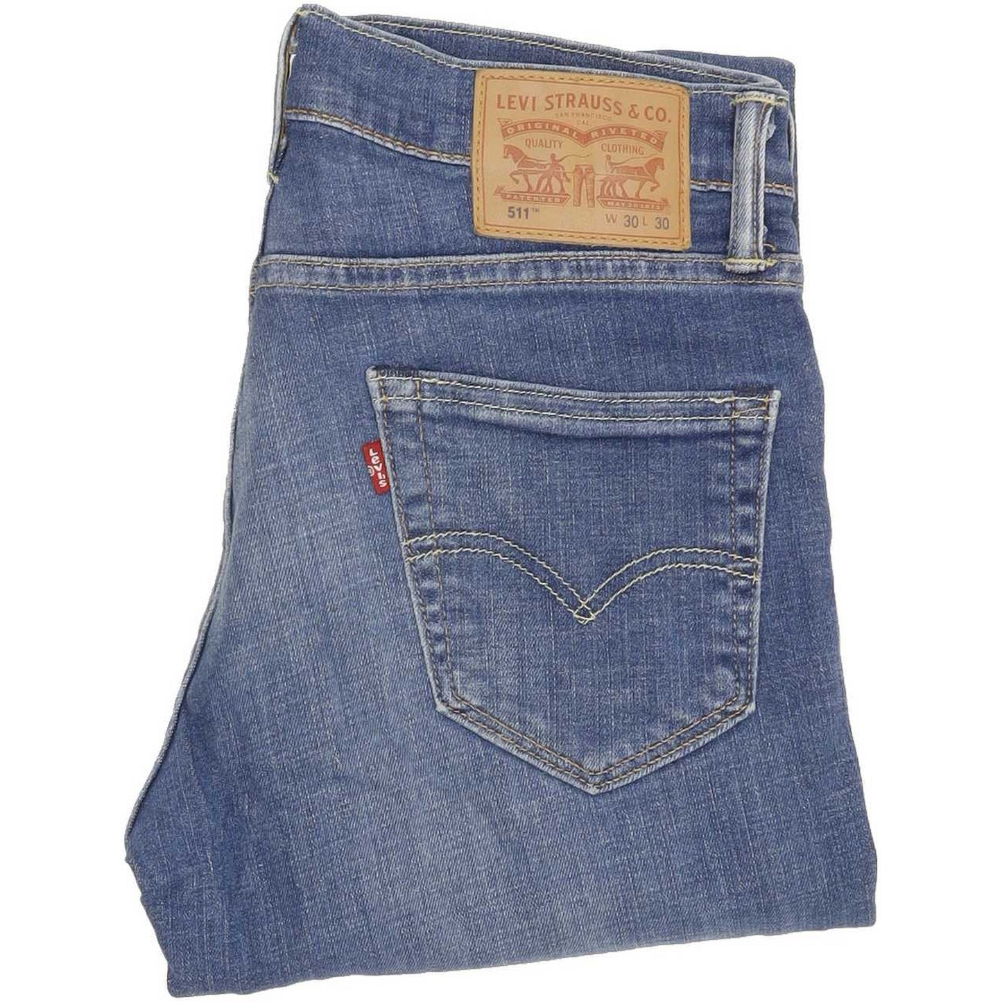 Levi's 511 Men Blue Straight Slim Stretch Jeans W30 L30