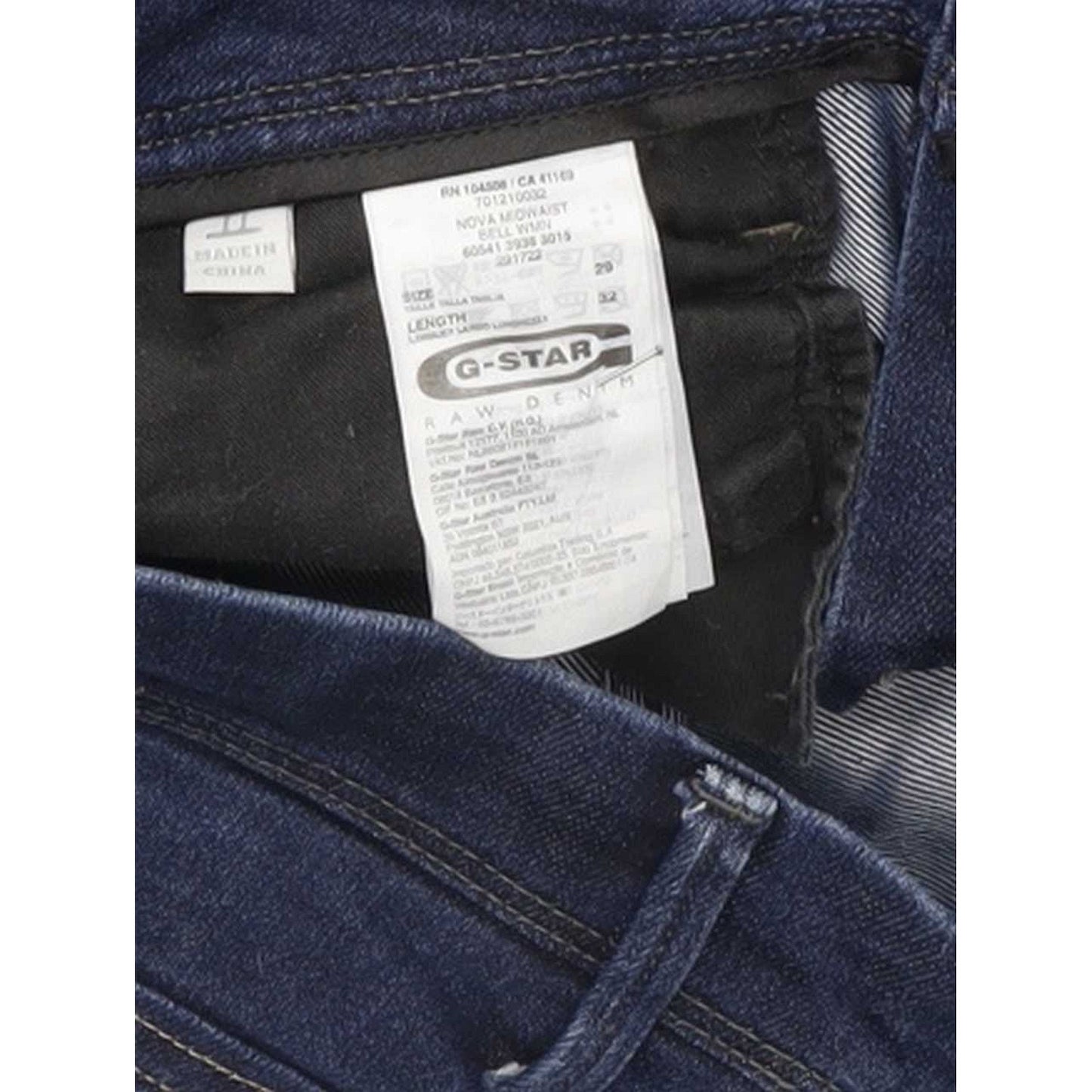 G-Star Nova Women Blue Straight Regular Jeans W29 L32