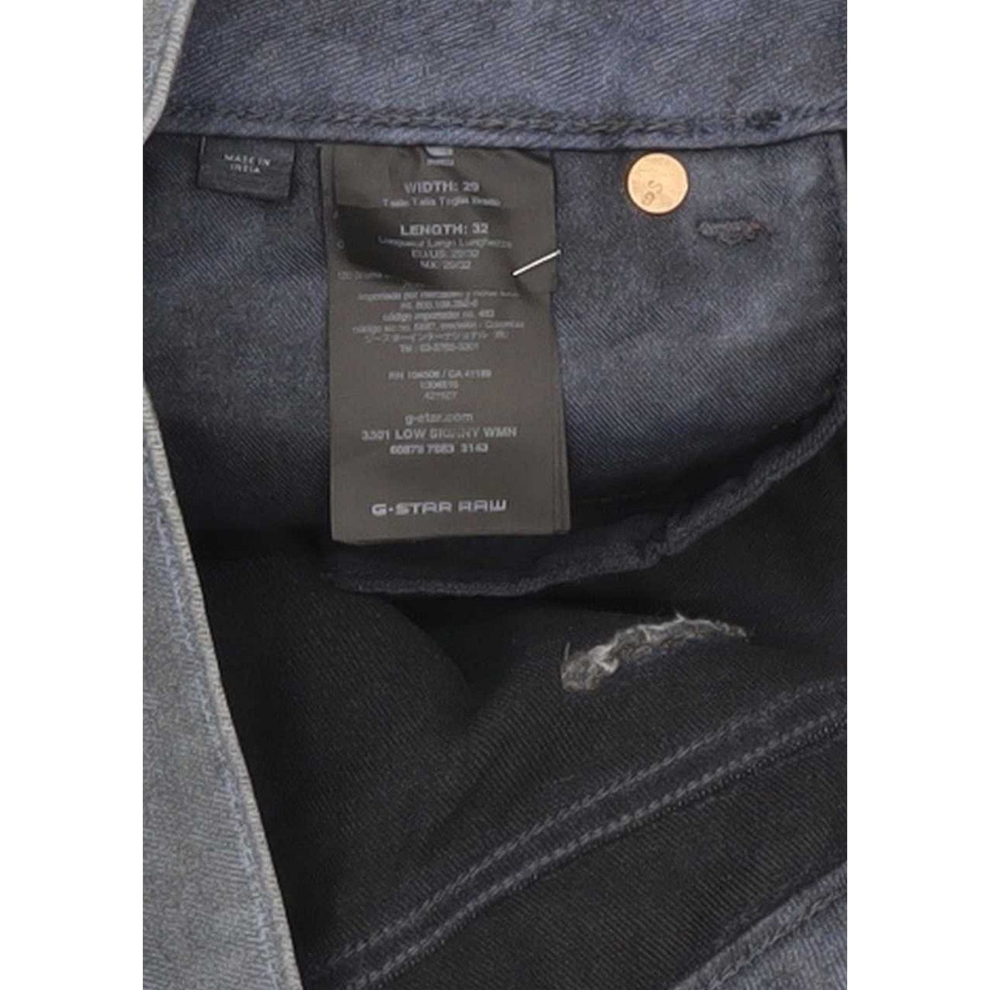 G-Star 3301 Low Women Blue Skinny Slim Stretch Jeans W29 L31