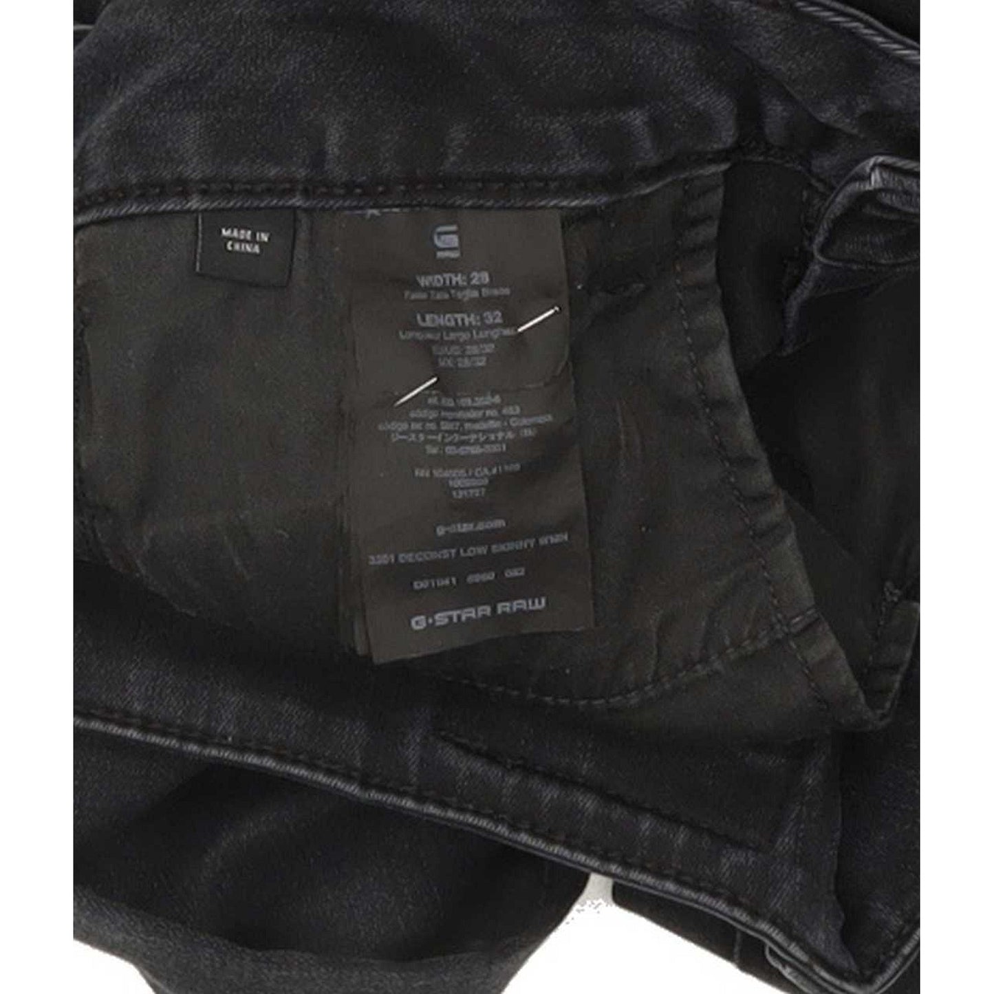 G-Star 3301 Deconst Low Women Black Skinny Slim Stretch Jeans W28 L31
